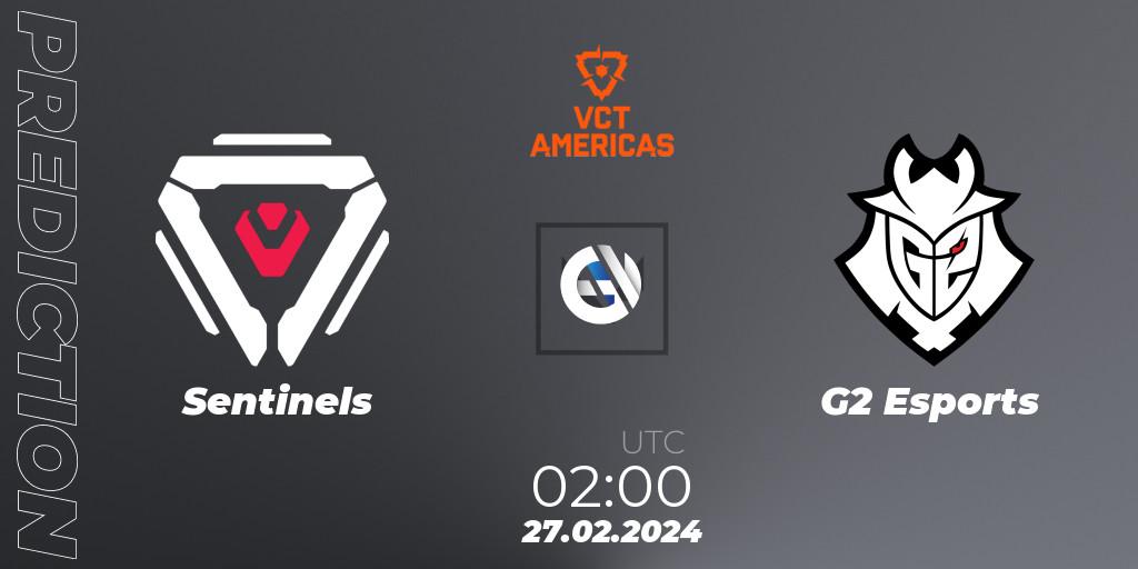 Sentinels contre G2 Esports : prédiction de match. 27.02.2024 at 02:00. VALORANT, VCT 2024: Americas Kickoff