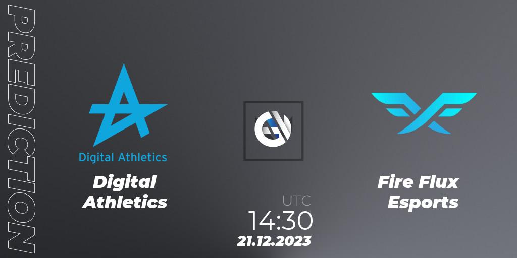 Digital Athletics contre Fire Flux Esports : prédiction de match. 21.12.2023 at 14:30. VALORANT, Open Fire All Stars 2023