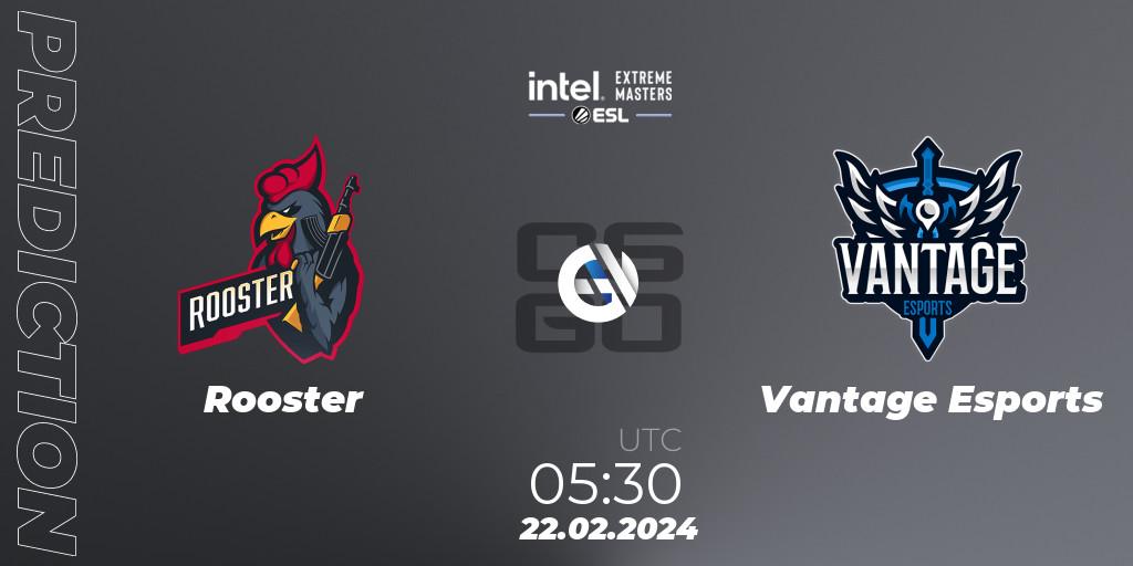Rooster contre Vantage Esports : prédiction de match. 22.02.24. CS2 (CS:GO), Intel Extreme Masters Dallas 2024: Oceanic Closed Qualifier