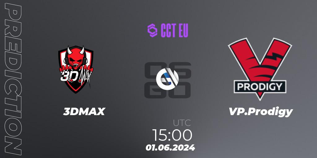 3DMAX contre VP.Prodigy : prédiction de match. 01.06.2024 at 15:15. Counter-Strike (CS2), CCT Season 2 Europe Series 4