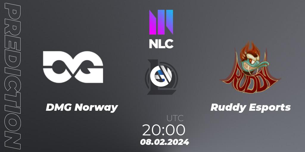 DMG Norway contre Ruddy Esports : prédiction de match. 08.02.2024 at 20:00. LoL, NLC 1st Division Spring 2024
