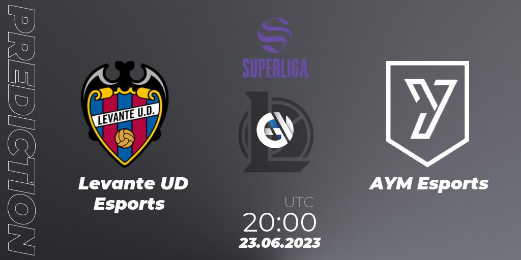 Levante UD Esports contre AYM Esports : prédiction de match. 23.06.2023 at 20:00. LoL, LVP Superliga 2nd Division 2023 Summer