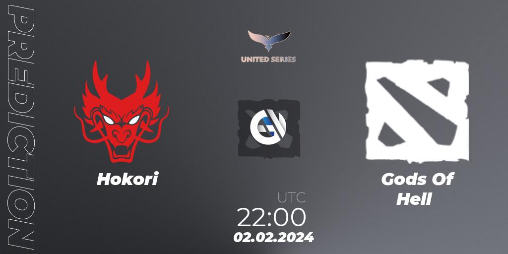 Hokori contre Gods Of Hell : prédiction de match. 02.02.2024 at 22:00. Dota 2, United Series 1