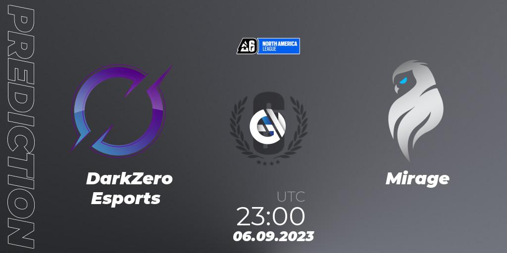 DarkZero Esports contre Mirage : prédiction de match. 06.09.2023 at 23:45. Rainbow Six, North America League 2023 - Stage 2