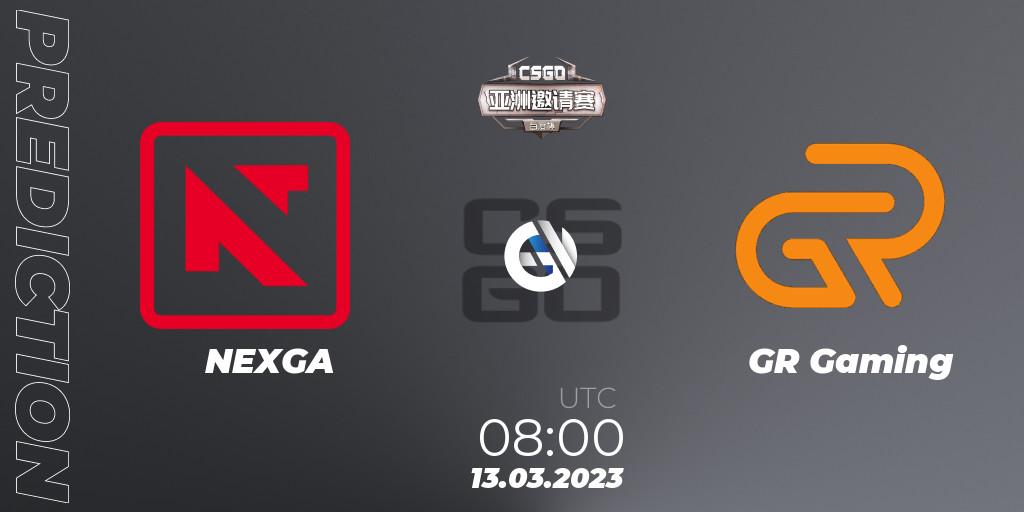 NEXGA contre GR Gaming : prédiction de match. 13.03.23. CS2 (CS:GO), Baidu Cup Invitational #2