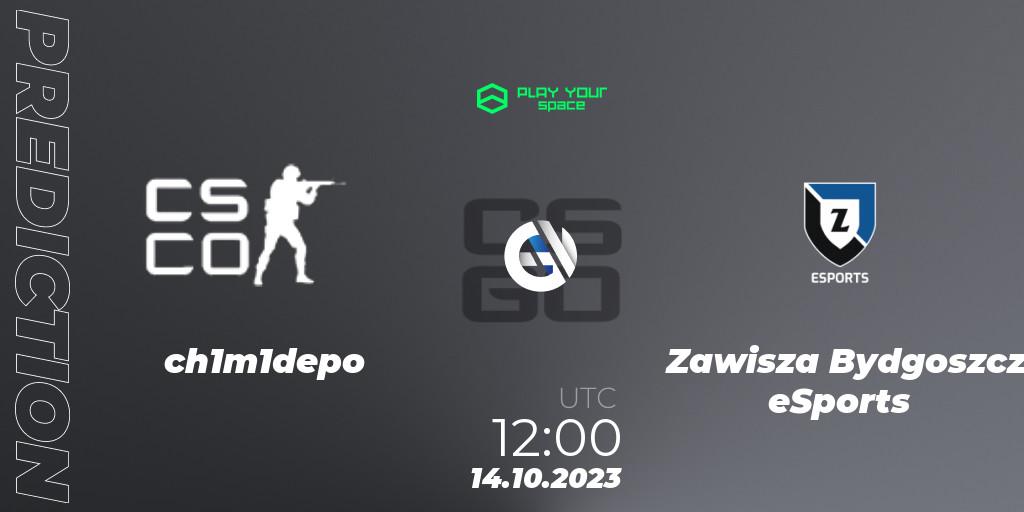 ch1m1depo contre Zawisza Bydgoszcz eSports : prédiction de match. 14.10.2023 at 12:30. Counter-Strike (CS2), PYspace Cash Cup Finals