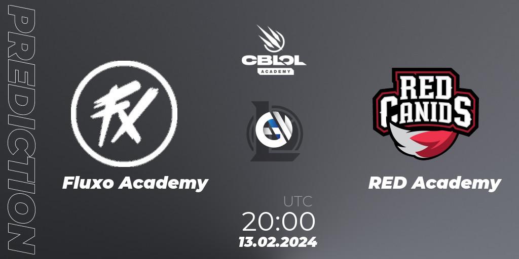 Fluxo Academy contre RED Academy : prédiction de match. 13.02.2024 at 20:00. LoL, CBLOL Academy Split 1 2024