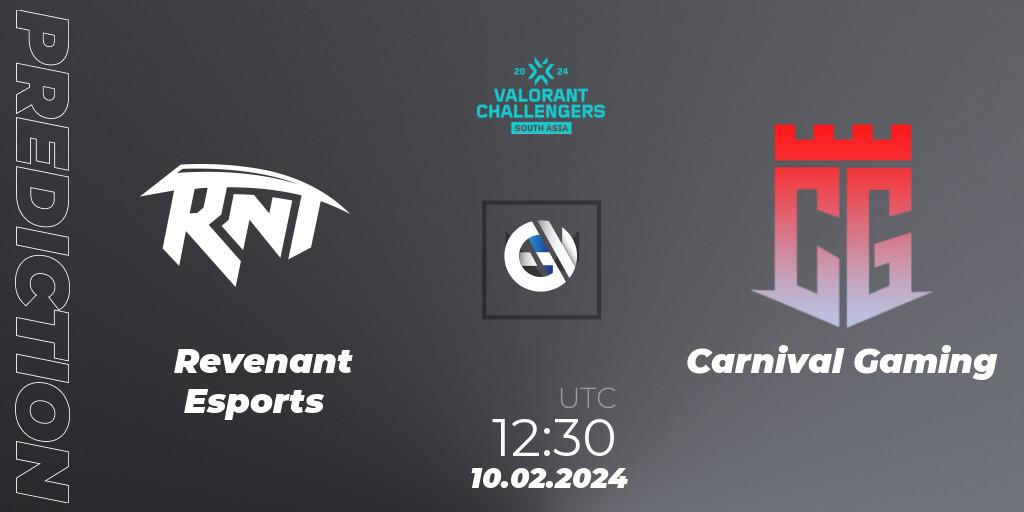 Revenant Esports contre Carnival Gaming : prédiction de match. 10.02.24. VALORANT, VALORANT Challengers 2024: South Asia Split 1 - Cup 1