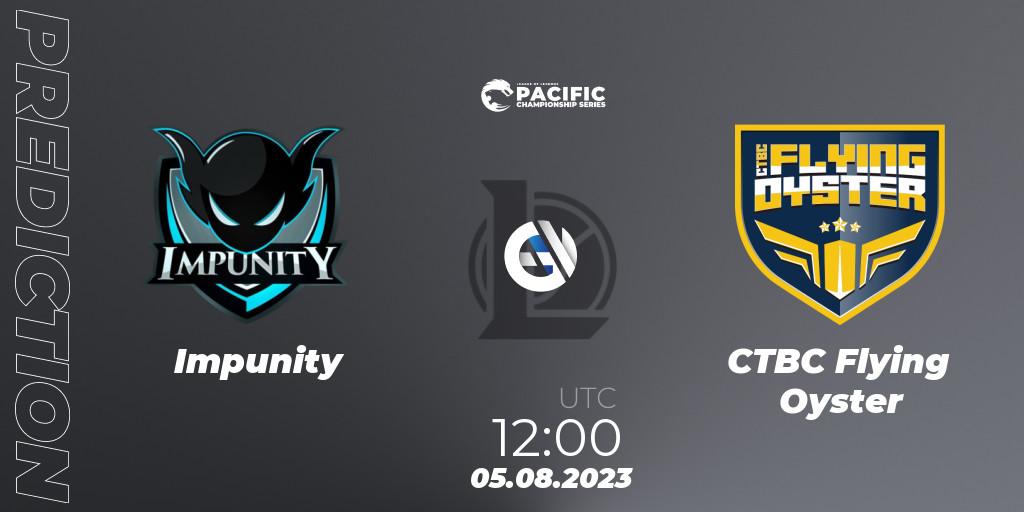 Impunity contre CTBC Flying Oyster : prédiction de match. 06.08.23. LoL, PACIFIC Championship series Group Stage