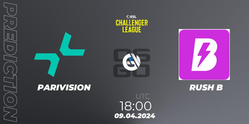 PARIVISION contre RUSH B : prédiction de match. 09.04.2024 at 18:00. Counter-Strike (CS2), ESL Challenger League Season 47: Europe