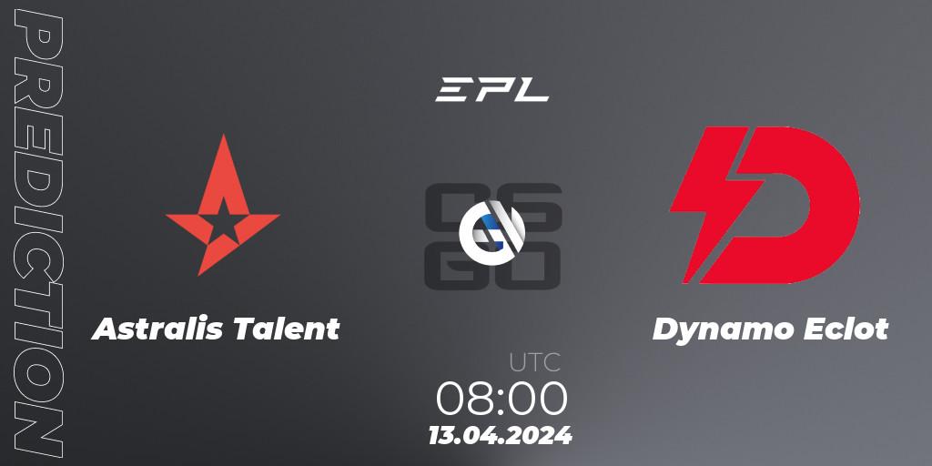 Astralis Talent contre Dynamo Eclot : prédiction de match. 15.04.24. CS2 (CS:GO), European Pro League Season 15