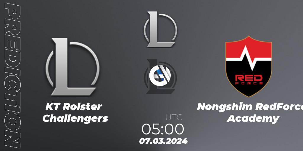 KT Rolster Challengers contre Nongshim RedForce Academy : prédiction de match. 07.03.24. LoL, LCK Challengers League 2024 Spring - Group Stage