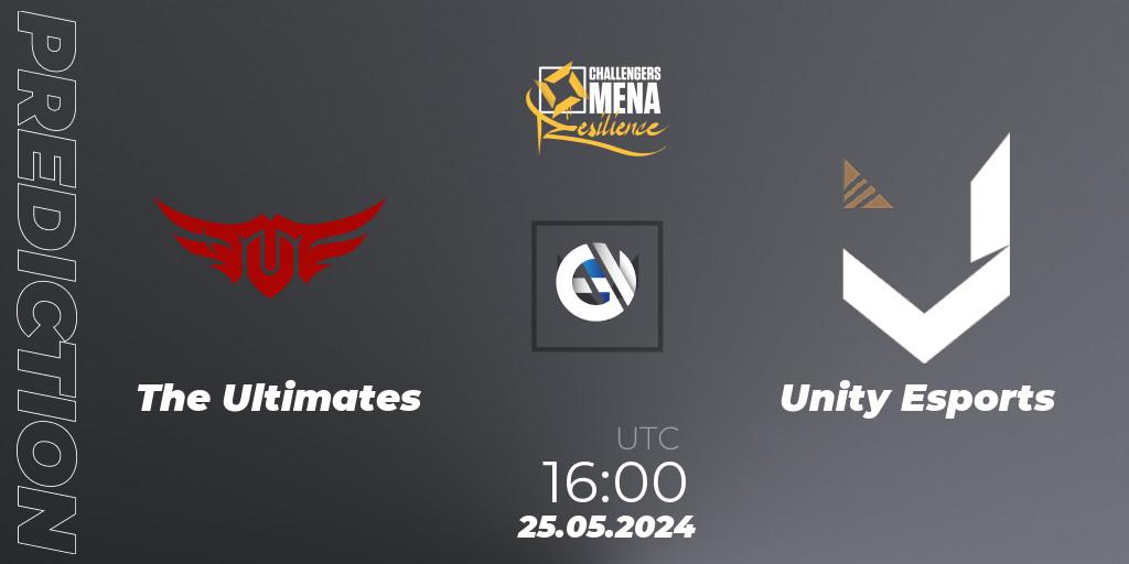 The Ultimates contre Unity Esports : prédiction de match. 25.05.2024 at 16:00. VALORANT, VALORANT Challengers 2024 MENA: Resilience Split 2 - GCC and Iraq