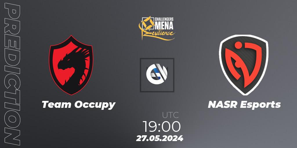 Team Occupy contre NASR Esports : prédiction de match. 27.05.2024 at 18:00. VALORANT, VALORANT Challengers 2024 MENA: Resilience Split 2 - Levant and North Africa