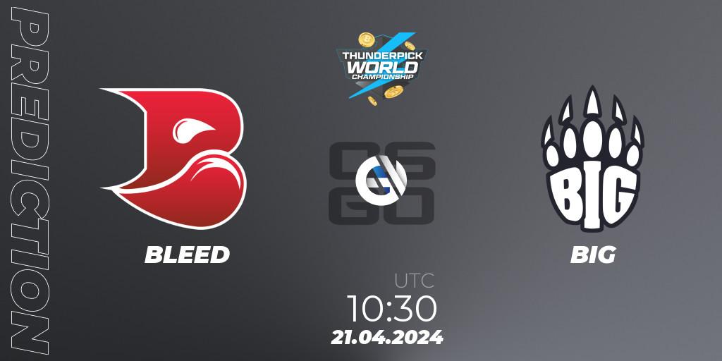 BLEED contre BIG : prédiction de match. 21.04.24. CS2 (CS:GO), Thunderpick World Championship 2024: European Series #1