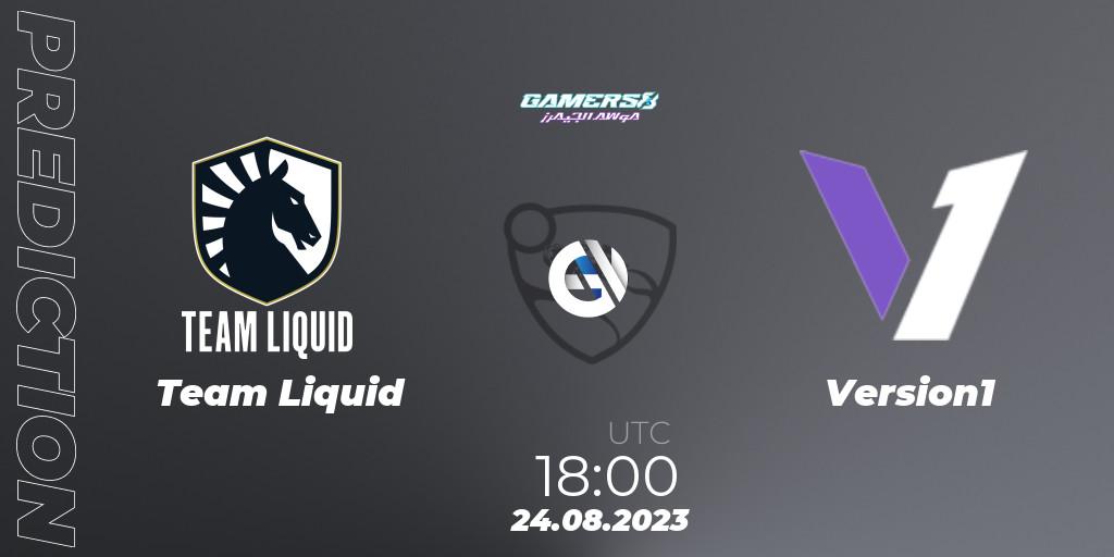 Team Liquid contre Version1 : prédiction de match. 24.08.2023 at 18:00. Rocket League, Gamers8 2023