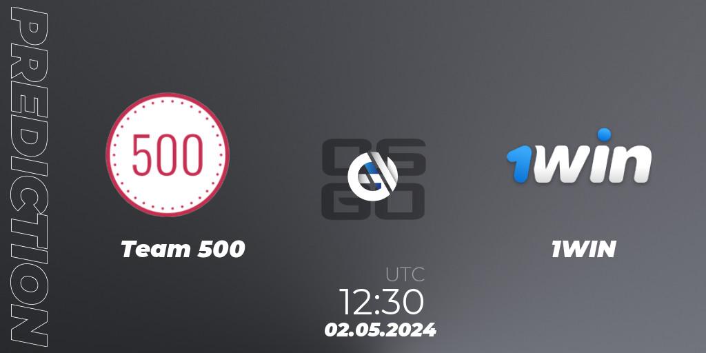 Team 500 contre 1WIN : prédiction de match. 02.05.24. CS2 (CS:GO), HellCup #9