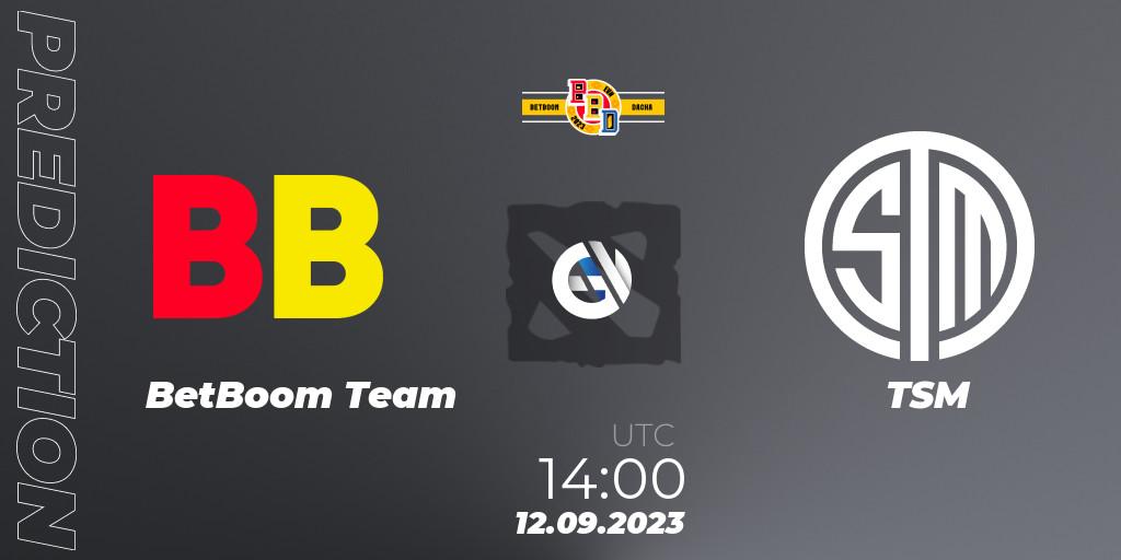 BetBoom Team contre TSM : prédiction de match. 12.09.2023 at 15:05. Dota 2, BetBoom Dacha