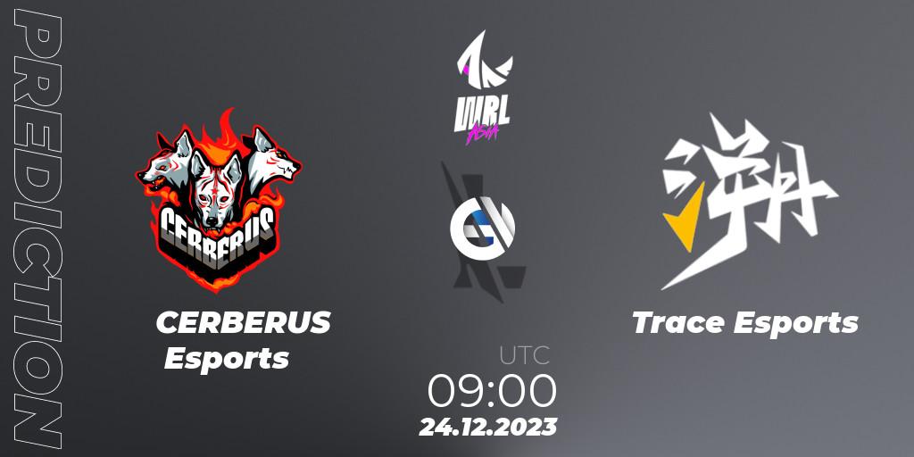 CERBERUS Esports contre Trace Esports : prédiction de match. 24.12.2023 at 09:00. Wild Rift, WRL Asia 2023 - Season 2 - Regular Season