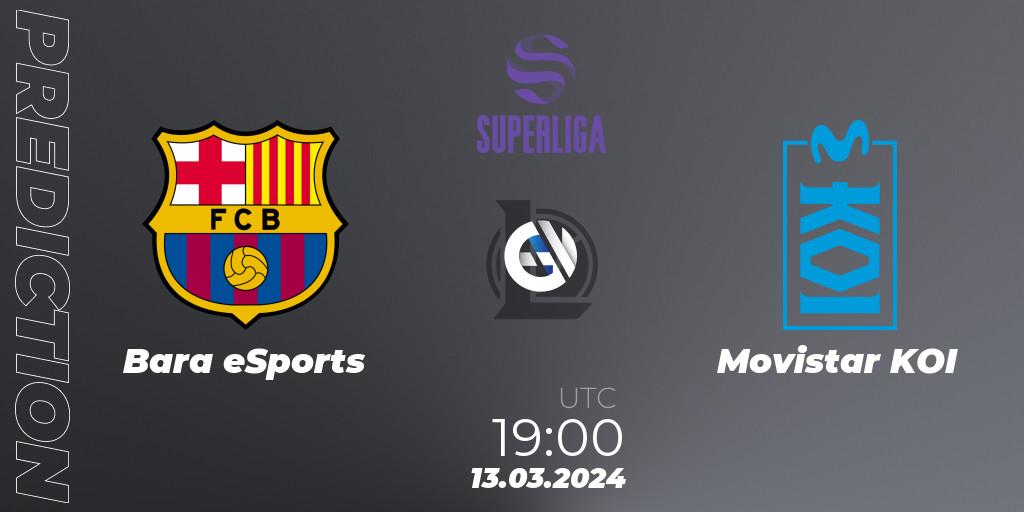 Barça eSports contre Movistar KOI : prédiction de match. 13.03.24. LoL, Superliga Spring 2024 - Group Stage
