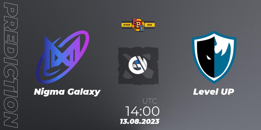 Nigma Galaxy contre Level UP : prédiction de match. 13.08.2023 at 14:01. Dota 2, BetBoom Dacha - Online Stage