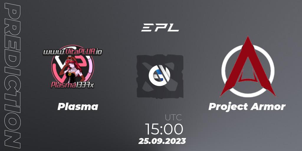 Plasma contre Project Armor : prédiction de match. 25.09.23. Dota 2, European Pro League Season 12