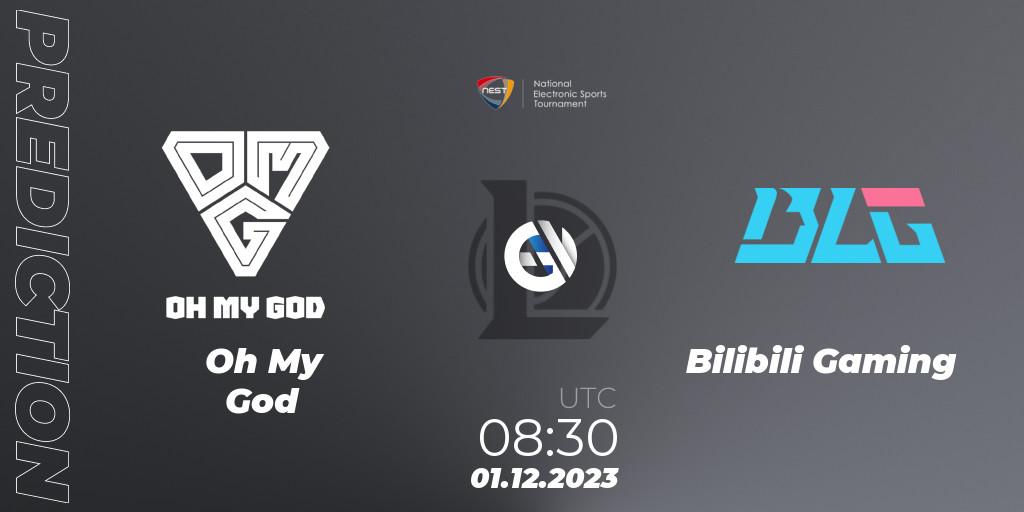 Oh My God contre Bilibili Gaming : prédiction de match. 01.12.23. LoL, NEST 2023