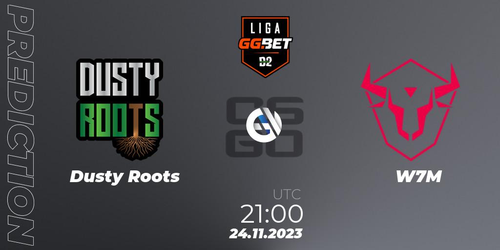 Dusty Roots contre W7M : prédiction de match. 24.11.2023 at 21:00. Counter-Strike (CS2), Dust2 Brasil Liga Season 2