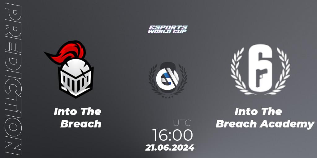Into The Breach contre Into The Breach Academy : prédiction de match. 21.06.2024 at 16:00. Rainbow Six, Esports World Cup 2024: Europe OQ