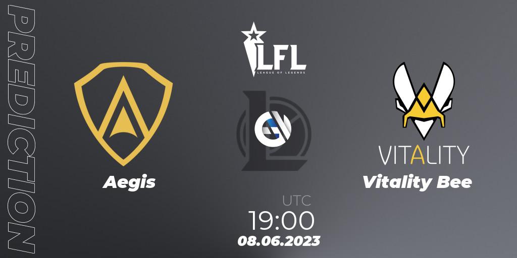 Aegis contre Vitality Bee : prédiction de match. 08.06.23. LoL, LFL Summer 2023 - Group Stage