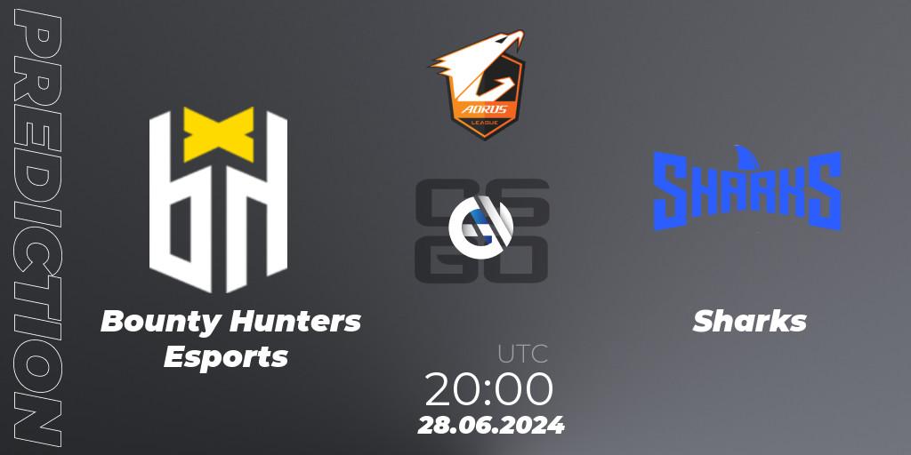 Bounty Hunters Esports contre Sharks : prédiction de match. 28.06.2024 at 17:45. Counter-Strike (CS2), Aorus League 2024 Season 1: Brazil
