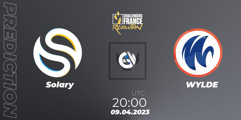 Solary contre WYLDE : prédiction de match. 09.04.2023 at 20:30. VALORANT, VALORANT Challengers France: Revolution Split 2 - Regular Season