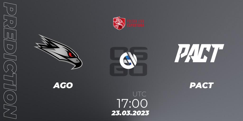AGO contre PACT : prédiction de match. 23.03.23. CS2 (CS:GO), Polska Liga Esportowa 2023: Split #1
