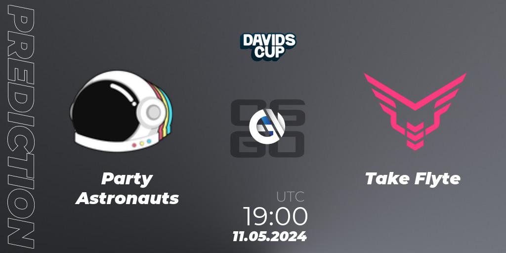 Party Astronauts contre Take Flyte : prédiction de match. 11.05.2024 at 19:00. Counter-Strike (CS2), David's Cup 2024