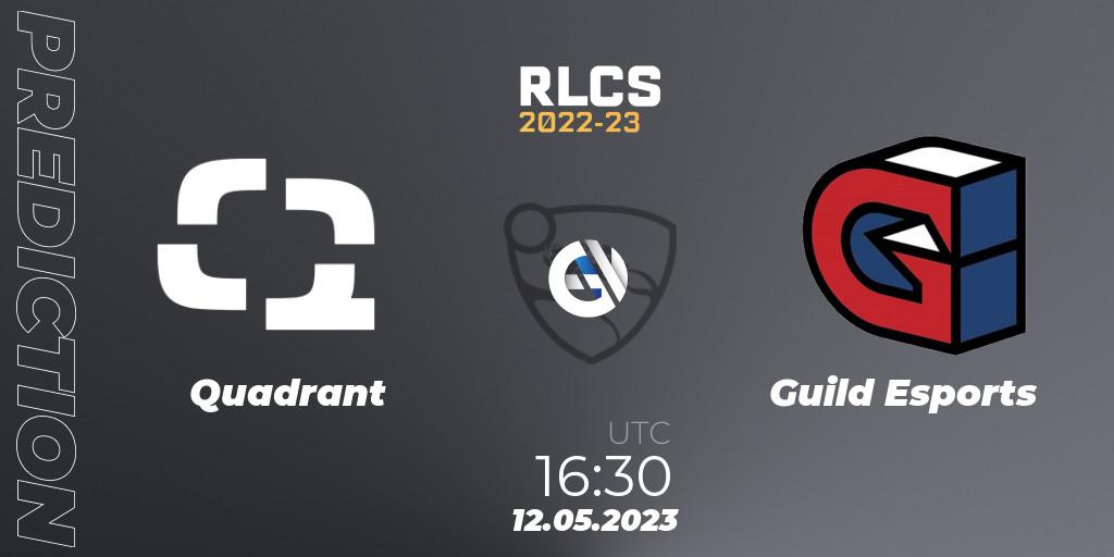 Quadrant contre Guild Esports : prédiction de match. 12.05.2023 at 16:30. Rocket League, RLCS 2022-23 - Spring: Europe Regional 1 - Spring Open