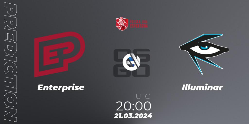Enterprise contre Illuminar : prédiction de match. 21.03.24. CS2 (CS:GO), Polska Liga Esportowa 2024: Split #1