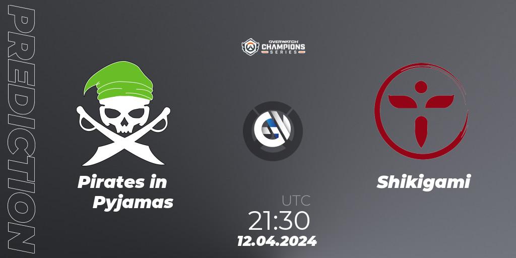 Pirates in Pyjamas contre Shikigami : prédiction de match. 12.04.2024 at 21:30. Overwatch, Overwatch Champions Series 2024 - North America Stage 2 Group Stage