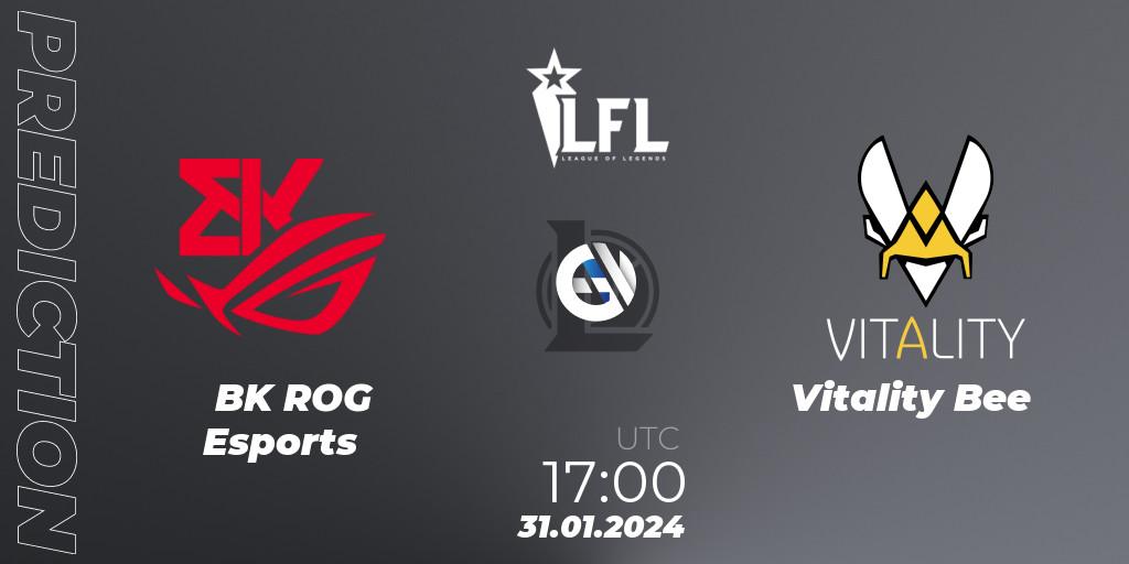 BK ROG Esports contre Vitality Bee : prédiction de match. 31.01.2024 at 17:00. LoL, LFL Spring 2024