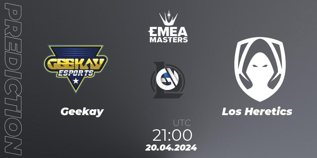 Geekay contre Los Heretics : prédiction de match. 20.04.24. LoL, EMEA Masters Spring 2024 - Group Stage