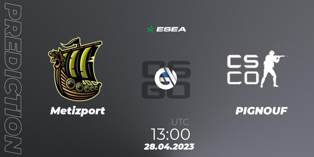Metizport contre Nakama Esports : prédiction de match. 05.05.2023 at 12:00. Counter-Strike (CS2), ESEA Season 45: Advanced Division - Europe