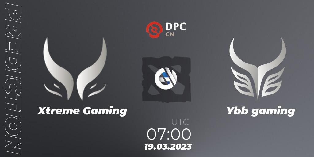 Xtreme Gaming contre Ybb gaming : prédiction de match. 19.03.23. Dota 2, DPC 2023 Tour 2: China Division I (Upper)