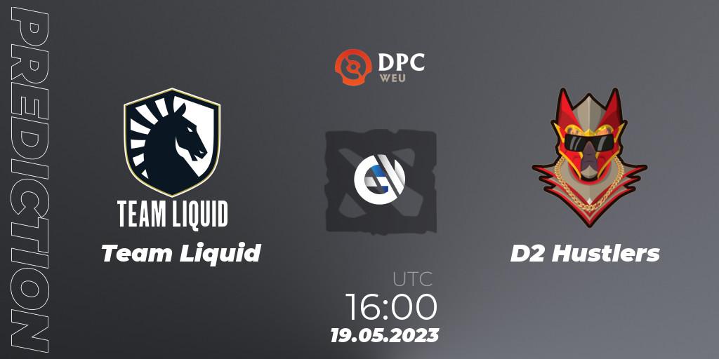 Team Liquid contre D1 Hustlers : prédiction de match. 19.05.2023 at 16:17. Dota 2, DPC 2023 Tour 3: WEU Division I (Upper)