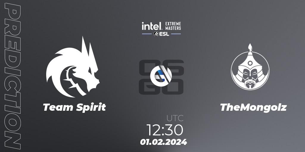 Team Spirit contre TheMongolz : prédiction de match. 01.02.24. CS2 (CS:GO), IEM Katowice 2024 Play-in