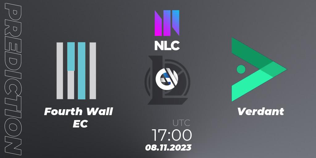 Fourth Wall EC contre Verdant : prédiction de match. 08.11.2023 at 17:00. LoL, NLC Aurora Cup 2023