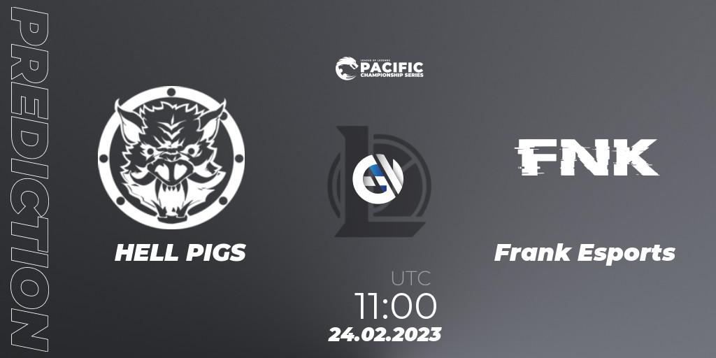 HELL PIGS contre Frank Esports : prédiction de match. 24.02.2023 at 11:10. LoL, PCS Spring 2023 - Group Stage