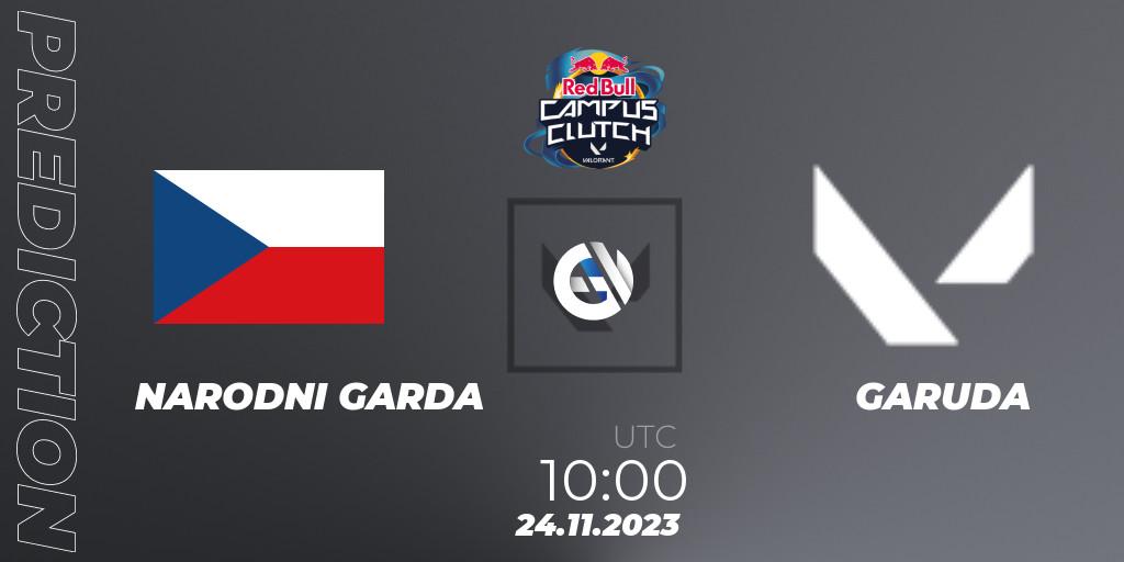 NARODNI GARDA contre GARUDA : prédiction de match. 24.11.2023 at 10:00. VALORANT, Red Bull Campus Clutch 2023