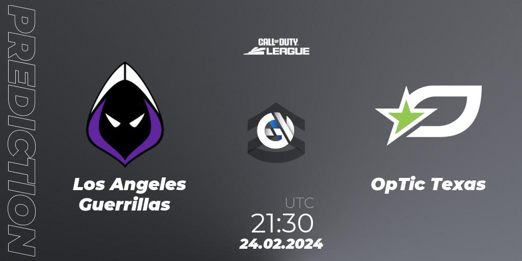 Los Angeles Guerrillas contre OpTic Texas : prédiction de match. 24.02.24. Call of Duty, Call of Duty League 2024: Stage 2 Major Qualifiers