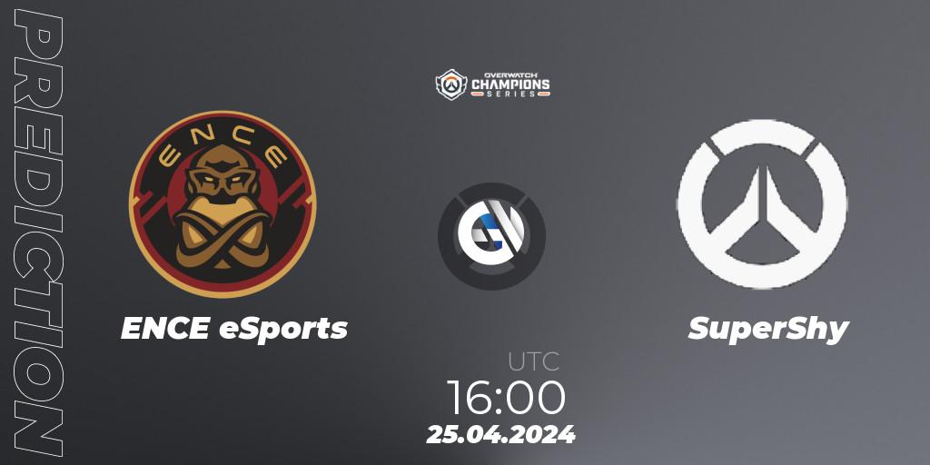 ENCE eSports contre SuperShy : prédiction de match. 25.04.2024 at 16:00. Overwatch, Overwatch Champions Series 2024 - EMEA Stage 2 Main Event
