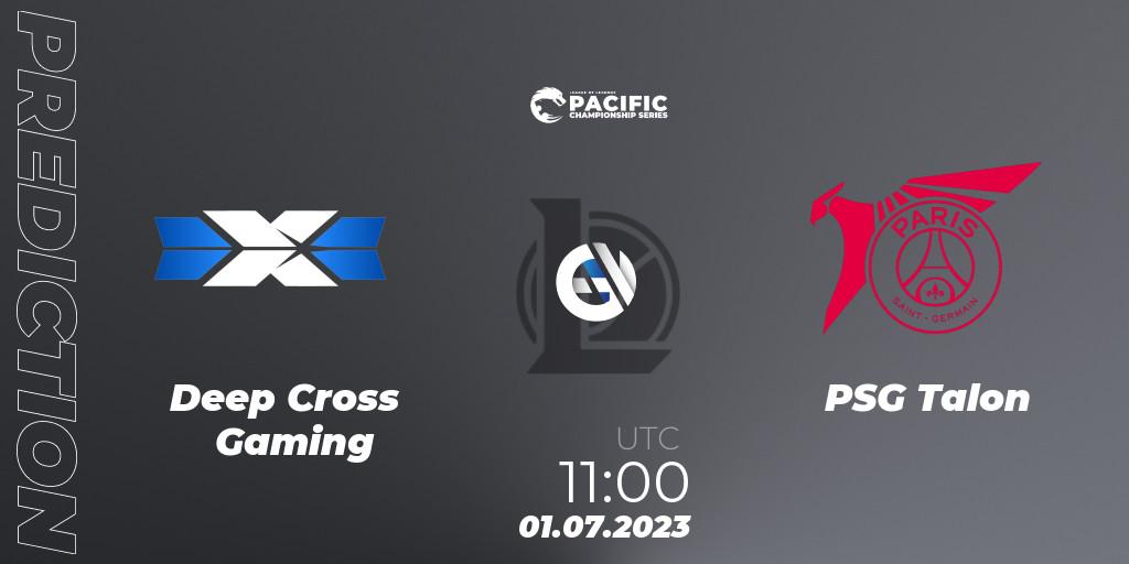 Deep Cross Gaming contre PSG Talon : prédiction de match. 01.07.2023 at 11:10. LoL, PACIFIC Championship series Group Stage