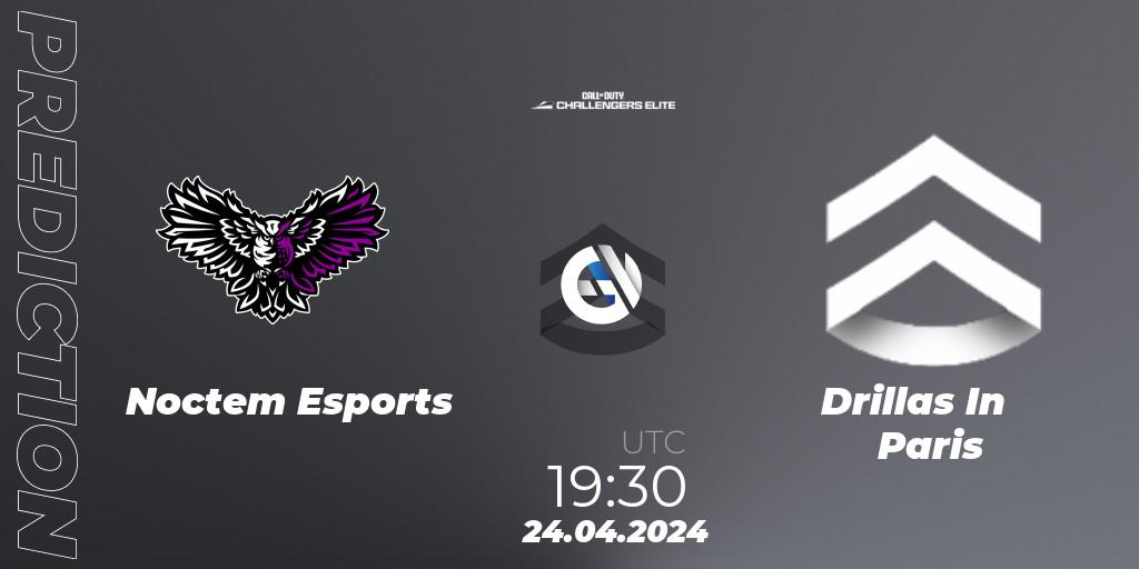Noctem Esports contre Drillas In Paris : prédiction de match. 24.04.2024 at 19:30. Call of Duty, Call of Duty Challengers 2024 - Elite 2: EU